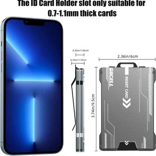 Hộp đựng thẻ WOAY, Ví nhôm thực tế, Mini ngoài trời thời trang chứa 15 thẻ