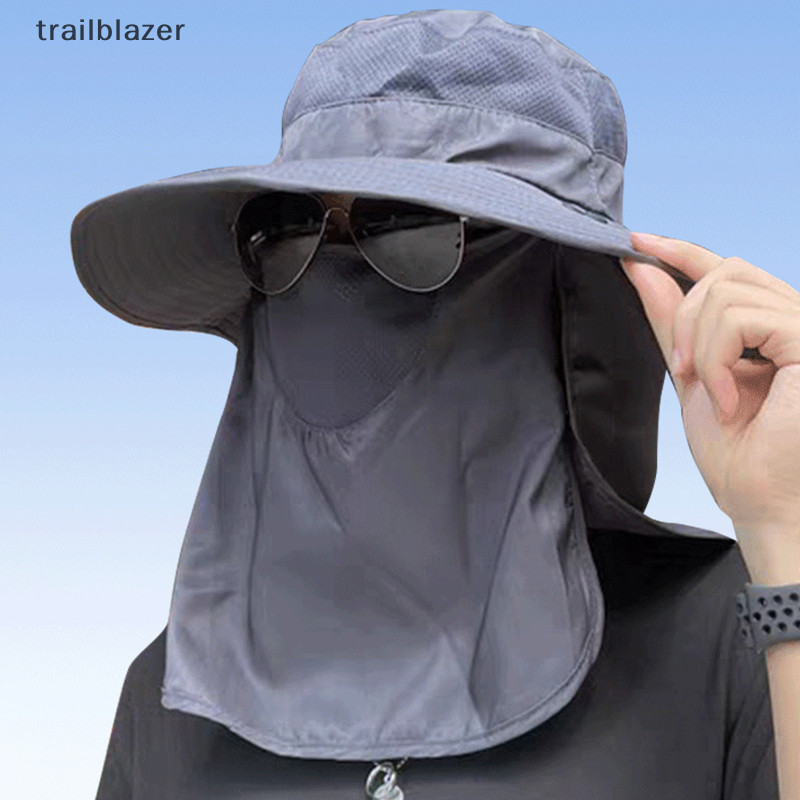Trailblazer Thời Trang Mùa Hè Mũ Chống Nắng Chống Tia UV Ngoài Trời Hưng Câu Cá Mũ Chống Nắng Vành Rộng Thoáng Khí Có Thể Tháo Rời Người Cá Mũ Mới