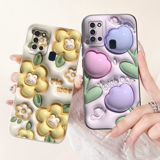 Dành Cho Samsung Galaxy A21s A31 Vỏ Bảo Vệ Ống Kính Samsung A21s A31 SM-A217F SM-A315F Dễ Thương Gấu Trúc Mèo Phi Hành Gia Hoạt Hình Silicon Mềm