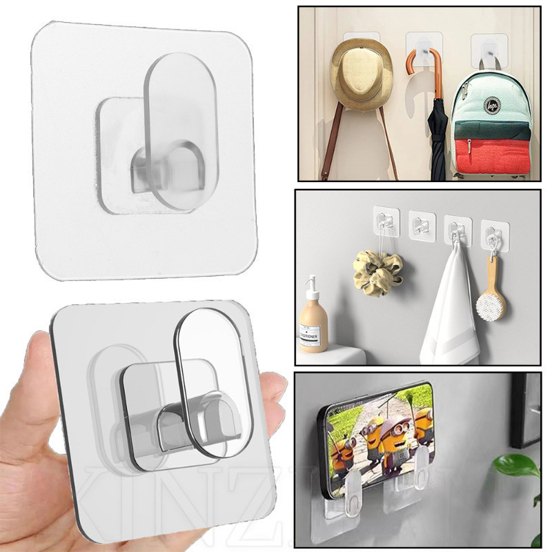 Giá đựng đồ đa chức năng - Móc tự dính - Chống thấm nước, Chịu tải mạnh, Không đục lỗ - Dành cho túi xách, áo khoác, khăn - Móc treo dính không dấu vết - Dụng cụ sắp xếp phòng tắm nhà bếp