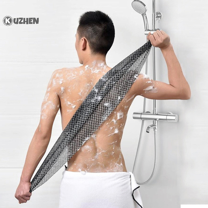 Kuzhen Nhật Bản Chà Khăn Lau Tắm Nylon Khăn Bàn Chải Cho Khăn Lưng Tẩy Tế Bào Chết Tắm Bọt Biển Cơ Thể Phụ Kiện Phòng Tắm HOT