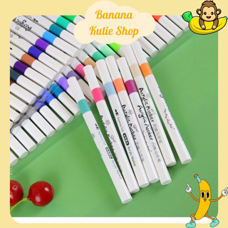 Bút Màu Vẽ Acrylic Marker 12/24/36/48/60 Màu Chuẩn, dùng để vẽ vải/giày/tường/giấy/da/ly