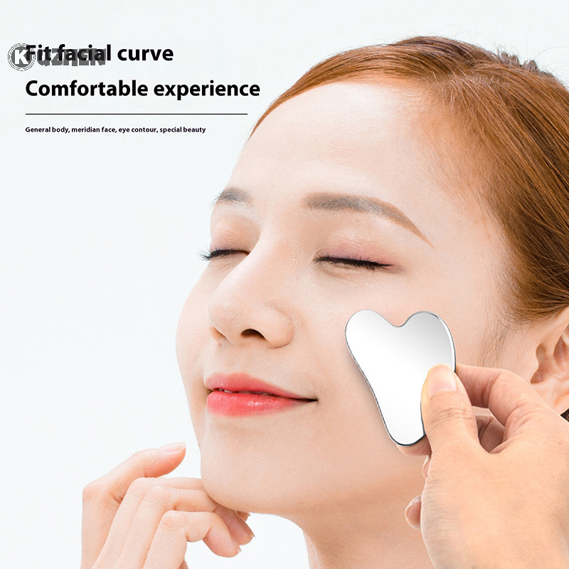Kuzhen 1 Máy Mát Xa Bằng Thép Không Gỉ Gua Sha Cho Mặt Cổ Cơ Thể Guasha Massage Dụng Cụ Chăm Sóc Da Mặt Guasha Board Máy Mát Xa Mặt HOT