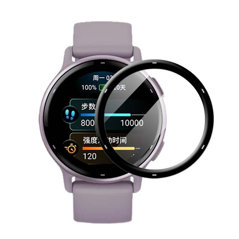 Kính cường lực HD 100D cho Garmin Vivoactive 4/4S/5, chống trầy, bảo vệ màn hình