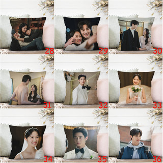 Lovely Runner Byeon Woo-seok & Hye-yoon Kim Vỏ Gối Vuông In Hình Một Mặt Sofa Polyester Gối Trang Trí Nhà Phòng Khách (Không Có Gối)