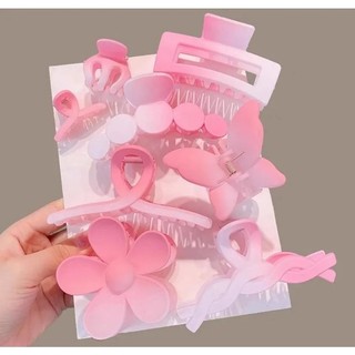 Combo 8 Kẹp Tóc Càng Cua-Set 8 Kẹp Tóc Hàn Quốc Nhiều Kiểu Phong Cách Thanh Lịch Siêu Xinh Dành Cho Nữ