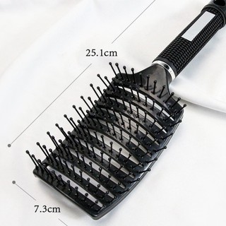 Lược Gỡ Rối, Tạo Phồng Tóc-Lược Sấy Tạo Kiểu Bán Nguyệt Cỡ Lớn Chuyên Dụng Giảm Rụng Tóc
