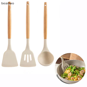 < Beartwo > Tay cầm chịu nhiệt Muỗng súp Skimmer Dụng cụ nhà bếp