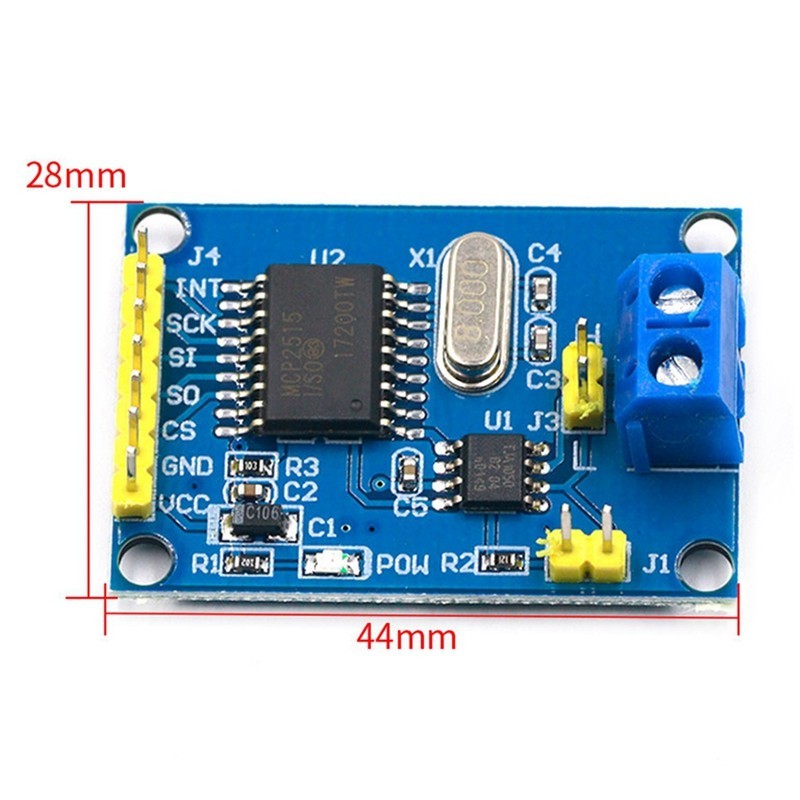 MCP2515 CAN Mô-đun xe buýt Mô-đun xe buýt Mô-đun PCB TJA1050 Thu SPI cho 51 Bộ DIY Chương trình vi điều khiển thông thường