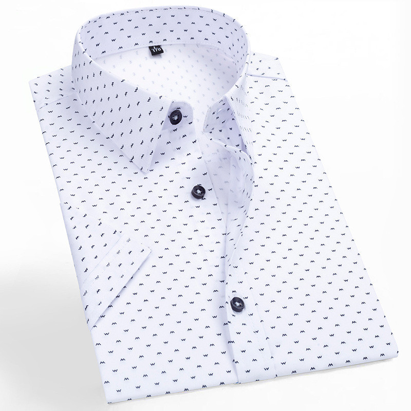 Áo Sơ Mi Nam Cotton Mới In Hình Mùa Hè Công Sở Áo Sơ Mi Tay Ngắn Họa Tiết Hoa