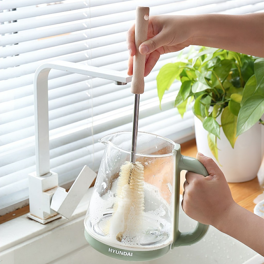 Cọ Vệ Sinh Bình Nước / Cà Phê / Các Loại Chai, Có Cán Bằng Gỗ Hình Tiện Dụng FETA