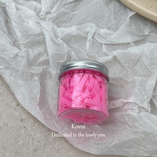Kovoi Dây thun buộc tóc màu kẹo dễ thương, đàn hồi cao, dùng một lần, đóng hộp