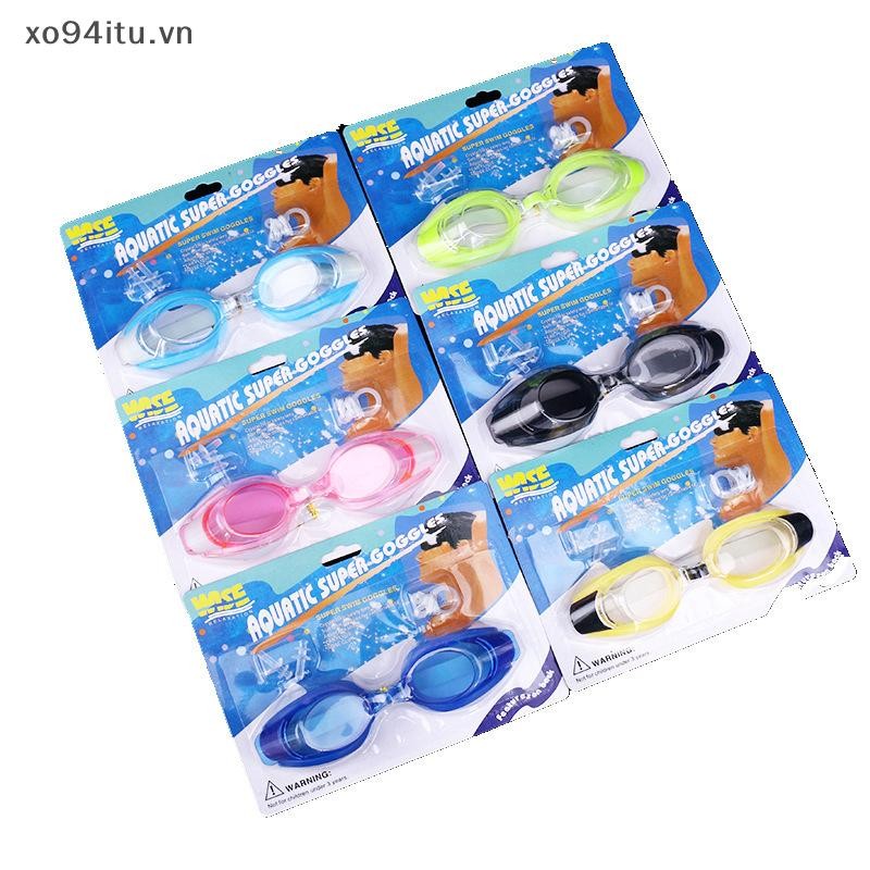 Xoitu Kính bơi chống sương mù HD chống nước Bể bơi thể thao dưới nước có thể điều chỉnh Người lớn Trẻ em Silicone Lặn lướt sóng Kính mắt có hộp VN