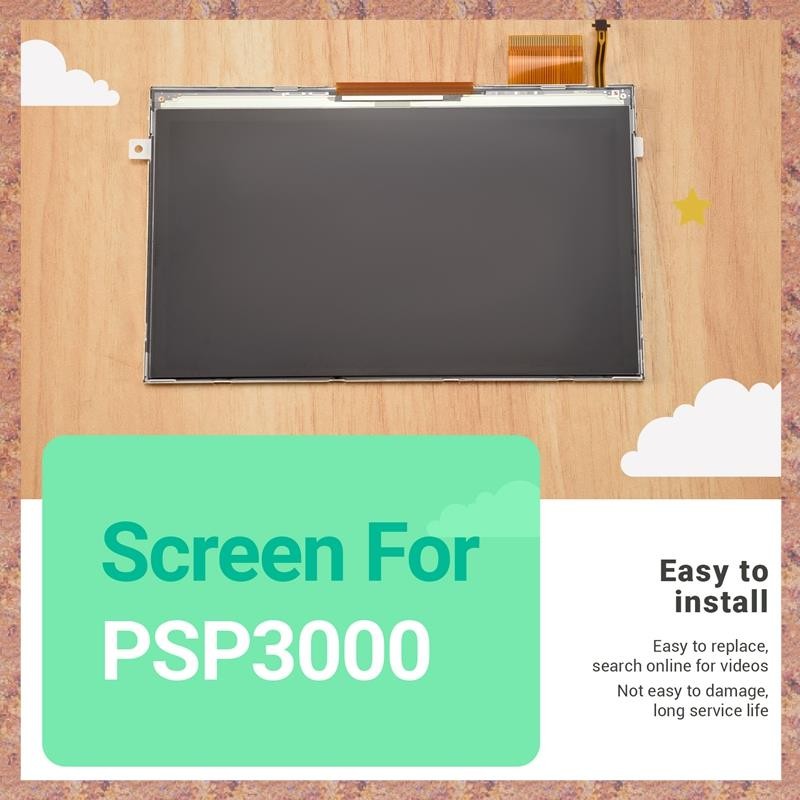 Màn hình hiển thị LCD cho PSP3000 / PSP 3000 Màn hình hiển thị thay thế Total Host Console (R F C V)
