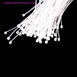 Toplanswatchstore 100 Chiếc Đai Đen Trắng Zip Dây Cáp Tự Khóa Nylon VN