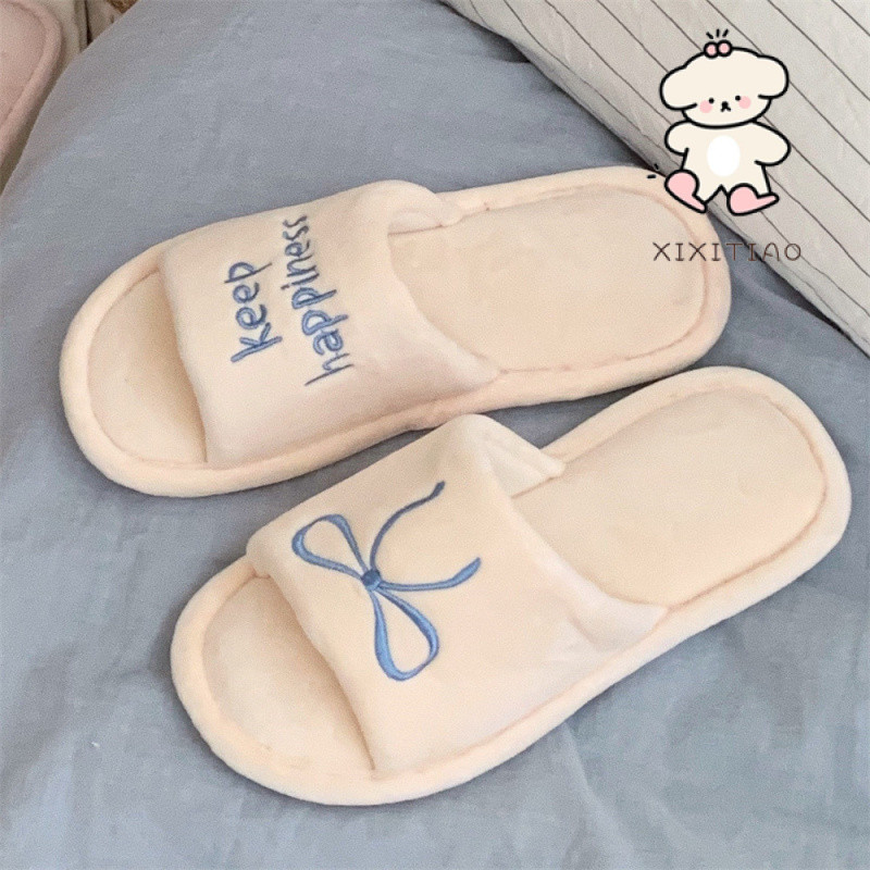 Xixitiao Dép Cotton Mềm Đế Bằng Nữ Thu Đông Cao Cấp 2024 Phong Cách Mới Sáng Tạo