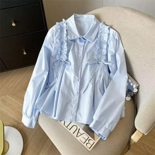 Áo sơ mi dài tay dáng rộng dành cho nữ phong cách Hàn Quốc