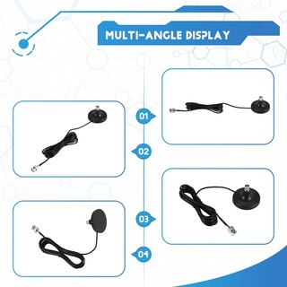 Đế ăng-ten không dây Đế micro ăng-ten có nam châm 3 mét Rg174 Cáp Bnc Nam Trên không