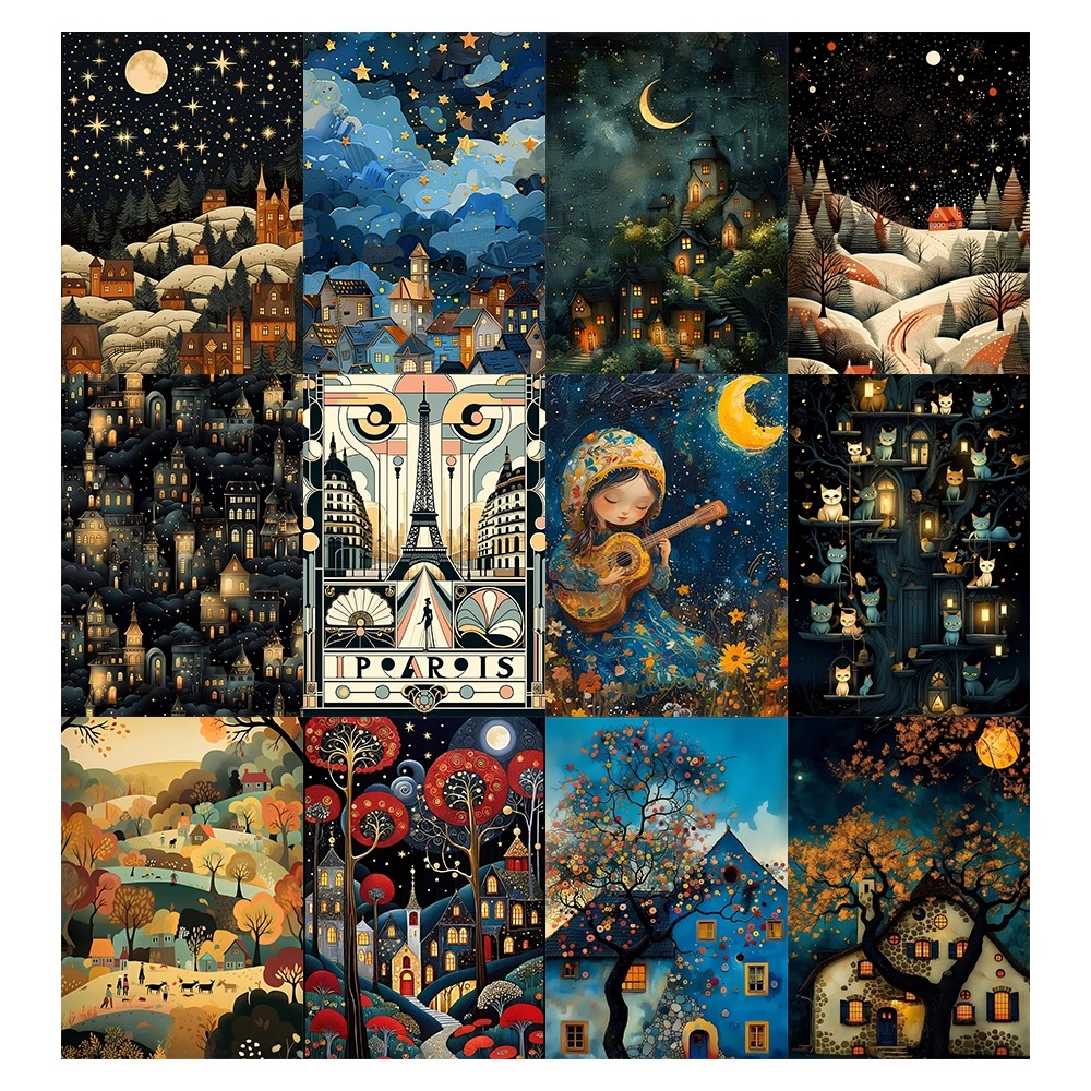 [DECAL] A5 In Màu - Set 50 Tờ Poster Giấy Dán Tường - HÌNH ẢNH NGHỀ THUẬT ART - Decor Trang Trí Nhà | MS: 111535