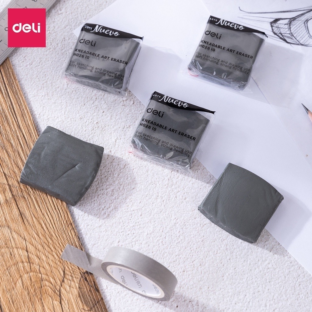 [ 2 CỤC ] Cục Gôm Tẩy Đất Sét DELI H02610