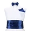 ESSENCEH Tuxedo Cummerbund, Bộ dây buộc cổ quý ông bằng lụa rộng, Dây đeo bụng co giãn thời trang có thể điều chỉnh Túi vuông Compere