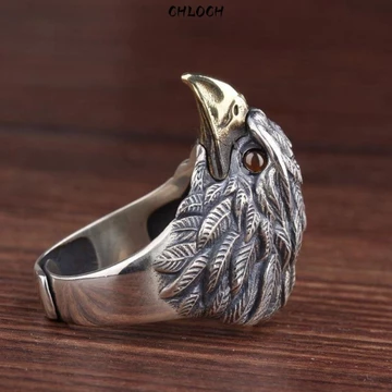 Chloch Đại Bàng Mở Nhẫn, Quà Tặng Kim Loại Vintage Nhẫn, Đảng Ủng Hộ Trang Sức Thời Trang Bạc Trang Sức Ngón Tay Trang Trí