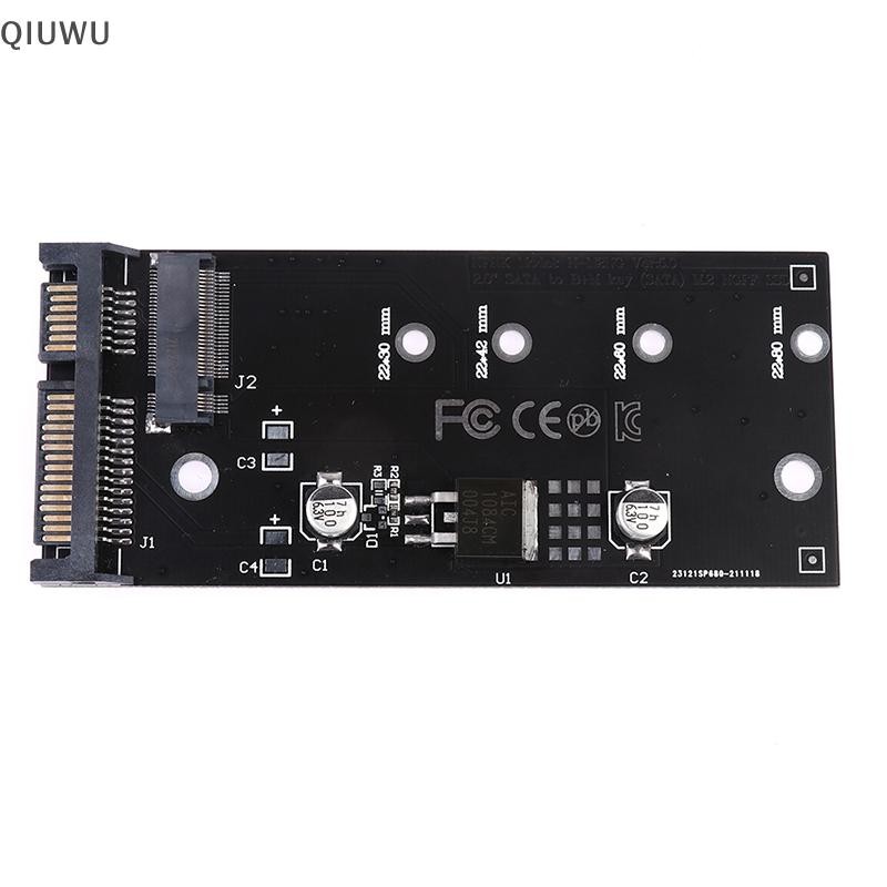 Qiuwu B + m key m.2 ngff ssd to m.2 sata 3 raiser m.2 sang sata thẻ mở rộng bộ chuyển đổi.