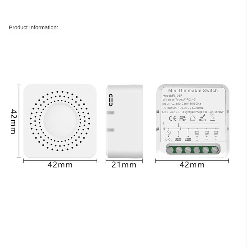 1 Chiếc Tuya WiFi Thông Minh Dimmers Công Tắc Mô-đun Công Tắc Dimmer Thông Minh Hỗ Trợ Điều Khiển 2 Chiều Làm Việc Với Cho Gia Đình