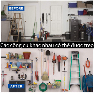 Xe Đạp Kim Loại Chống Trượt Gắn Tường, Móc Treo Vật Dụng, Có Ốc Vít Tiện Dụng