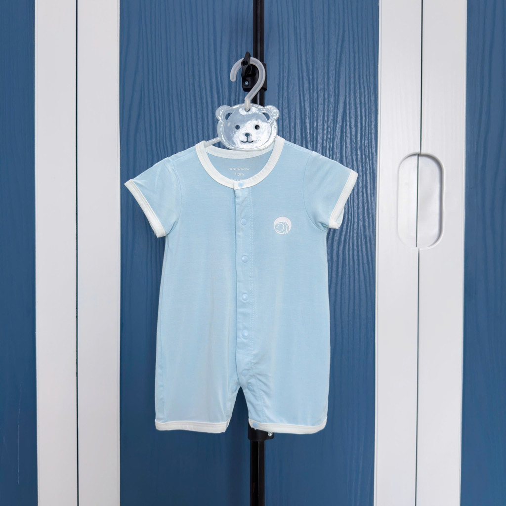 Body Đùi Cộc Tay Sơ Sinh Vải Sợi Tre Co Dãn Thoáng Mát - Hàng Chính Hãng AMI0357-6