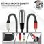 Cáp nam XLRR sang 2RCA đáng tin cậy BTM có dây ngoại thất bện Nylon để giảm mài mòn và xé âm thanh nhạc sĩ Equipme