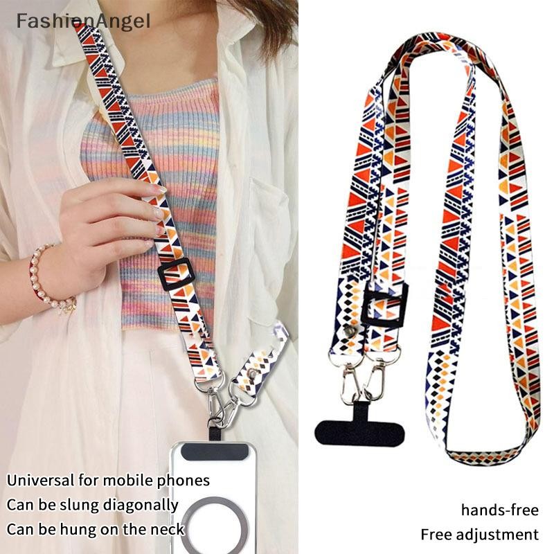 FashionAngel Có Thể Điều Chỉnh Đeo Ngang Dài Điện Thoại Di Động Dây Đeo Cổ Dây Chống Mất Dây Điện Thoại Đa Năng Dây Đeo Dây Kẹp Dây VN