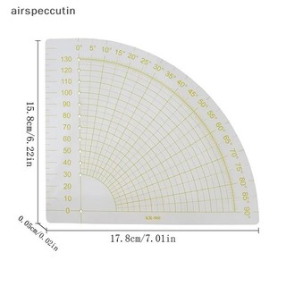 Airspecutin DIY May Thước Quilting Chắp Vá Thước Sổ Lưu Niệm Vòng Tròn Quạt Chân Đường May Thước Dụng Cụ May Vá EN