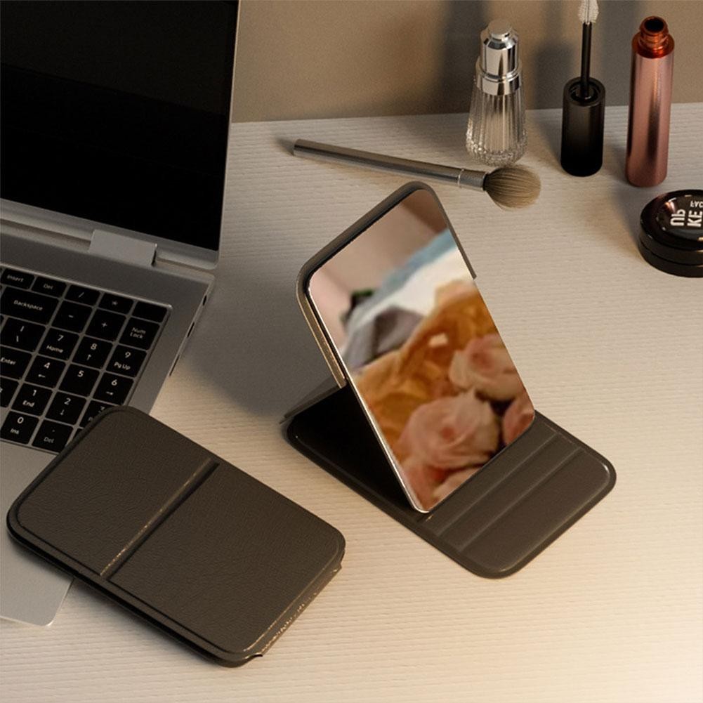 Vanity Gương Trang Điểm Độ Nét Cao Để Bàn Đứng Gấp Di Động Trang Điểm Trọng Lượng Cầm Tay L2u4