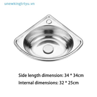 Unewtyu RV Bồn Rửa Chén Phòng Tắm Không Gỉ Chậu Cắm Trại Góc Rau Motorhome Thanh Thép Nhỏ Bát Đơn Thả Bồn Tắm VN
