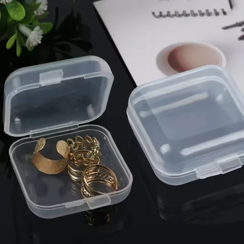 Vuông Nhựa Trong Suốt Hộp Bảo Quản Trang Sức Hạt Hộp Đựng Dụng Cụ Điện Hộp Phụ Kiện Vật Dụng Nhỏ Đồ Lặt Vặt Tổ Chức