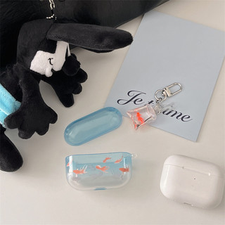 Mặt dây chuyền hình cá Koi + màu xanh Gradient cho AirPods 1 / 2 3 Pro Pro2 pro3 Airpods4