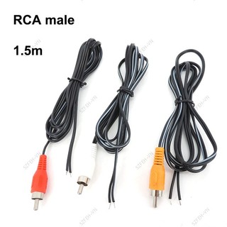 3x 1.5m 2pin Xe Rca Nam Đỏ Đen Trắng Đầu Nối Âm Thanh Cắm Cáp Av Loa Video Đơn Nối Dài Dây Dẫn Tự Làm Sửa Chữa Dây F @ VN