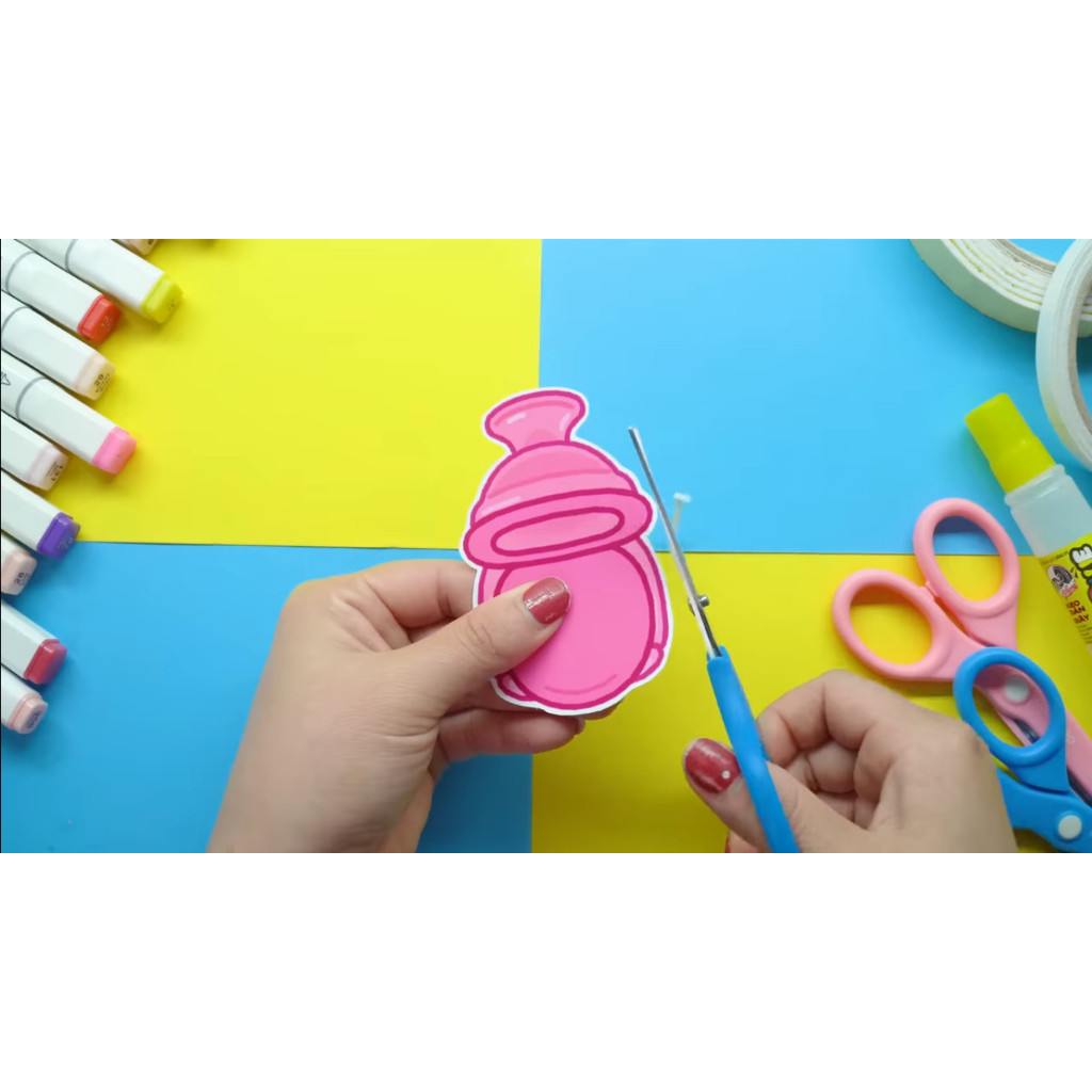 ĐỒ CHƠI NGÔI NHÀ BÚP BÊ GIẤY CẮT THỦ CÔNG DIY - Ngôi nhà của bé My Melody House In Quiet Book.