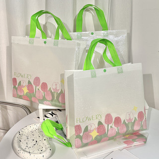 Phim không dệt Tulip Thân thiện với môi trường Cửa hàng quần áo Túi Tote Mua sắm Quà tặng Túi đóng gói