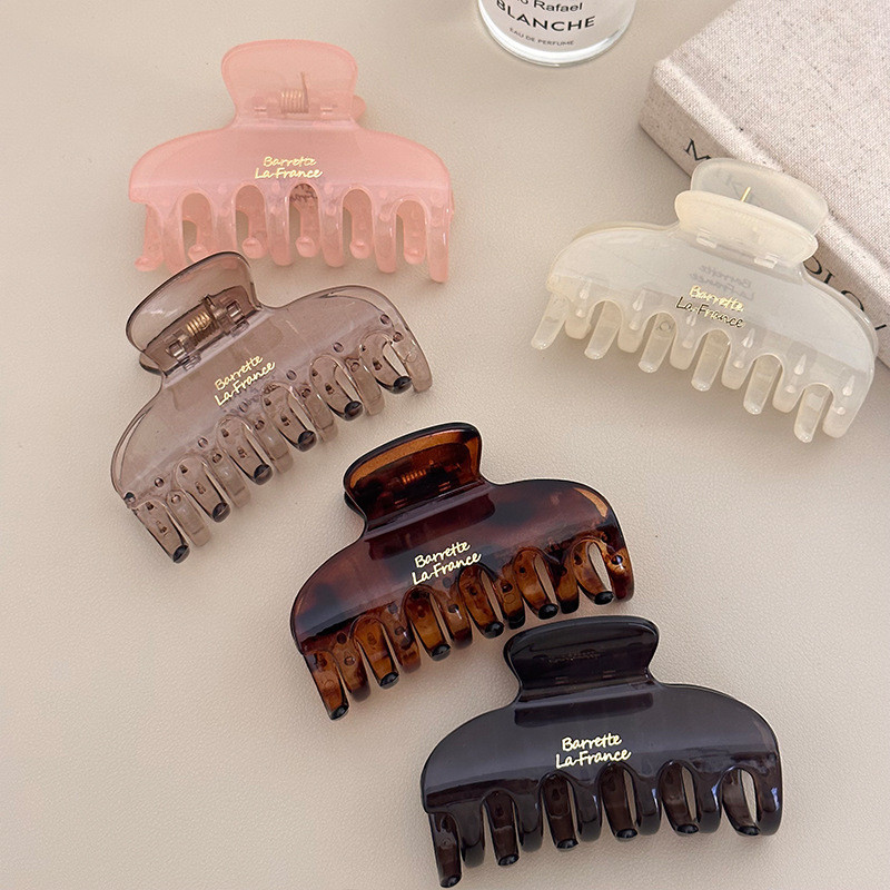 Kẹp tóc nữ Acrylic trong suốt Retro