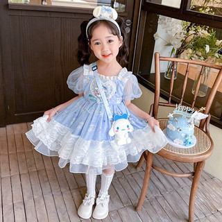 Kid 's Cinnamoroll Dog Gothic Puff Dress - Trang phục biểu diễn hoạt hình mới mùa hè 2024