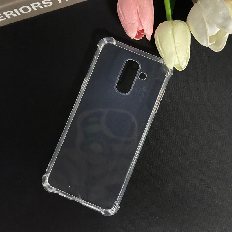 Ốp lưng Samsung J8 2018, A6 Plus silicon trong suốt dẻo cao cấp chống sốc viền vuông bảo vệ cam bibi