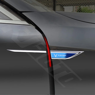 2 Cái / bộ Vinfast Xe Fender Kim Loại Miếng Dán Bên Ngoài Trang Trí Bên Phải Trái Đề Can Sửa Đổi Cho Vinfast Lux A Fadil President SA VF E34 Phụ Kiện
