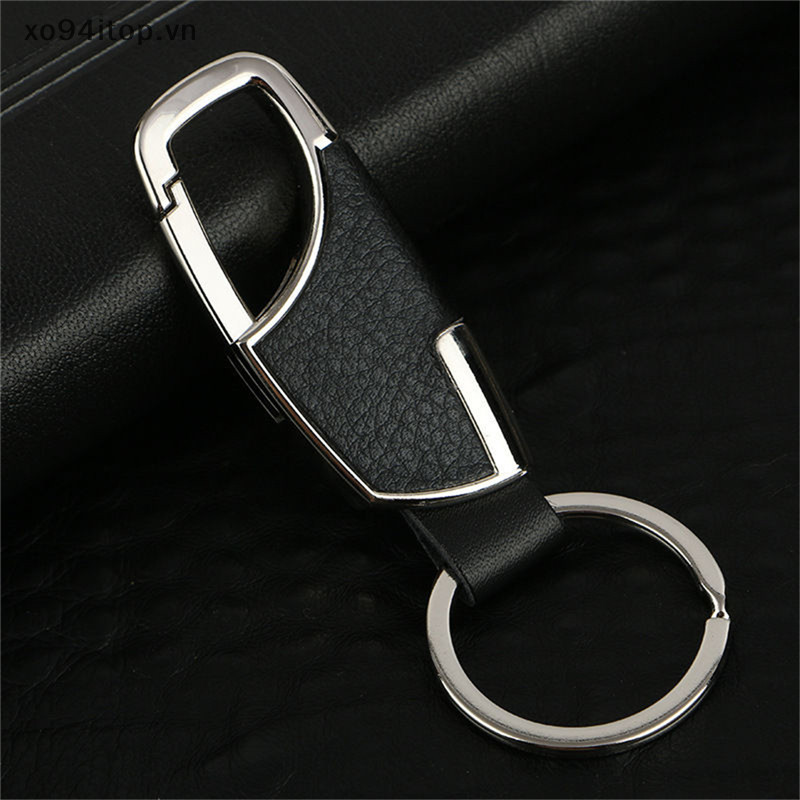 Xoitop Nam Sáng Tạo Mới Kim Loại Da Vòng Keyfob Xe Móc Khóa Quà Tặng VN