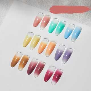 Xeijayi Patting Nail Polish Gel Độ bão hòa cao Không rửa Gradient Blush Bán rắn Keo dán quang trị liệu đóng hộp Nghệ thuật làm móng cho tiệm làm móng tay & * & *