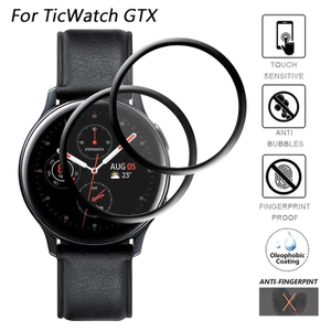 TicWatchGTH TicWatchGTK TicWatchGTX 1-3 Chiếc 200D HD Đen Cạnh Kính Cường Lực Phim Cho TicWatch GTH 2 Pro GTA GTK GTW GTX Chống Trầy Xước Đồng Hồ Bảo Vệ Màn Hình