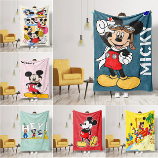 Chăn Flannel Hoạt Hình Chuột Mickey Và Chuột Minnie In Một Mặt Flannel Chăn Điều Hòa Không Khí Chăn Ngủ Văn Phòng Chăn Quà Tặng Thiết Thực Cho Gia Đình