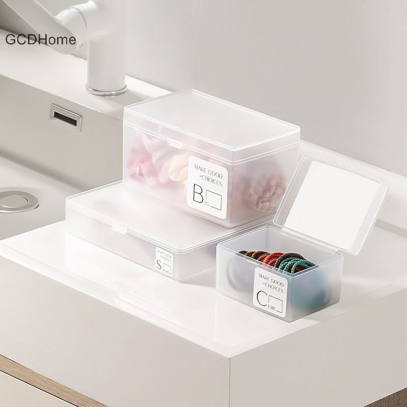 Gcdhome Hình Chữ Nhật Trong Suốt Hộp Nhựa Chống Bụi Bao Bì Hộp Đựng Trang Sức Hộp Bảo Quản HOT Hộp Bảo Quản