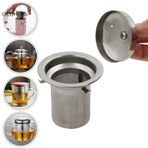 Gcdhome Lưới có thể tái sử dụng Máy lọc trà Lá Bộ lọc gia vị bằng thép không gỉ cho ấm trà HOT